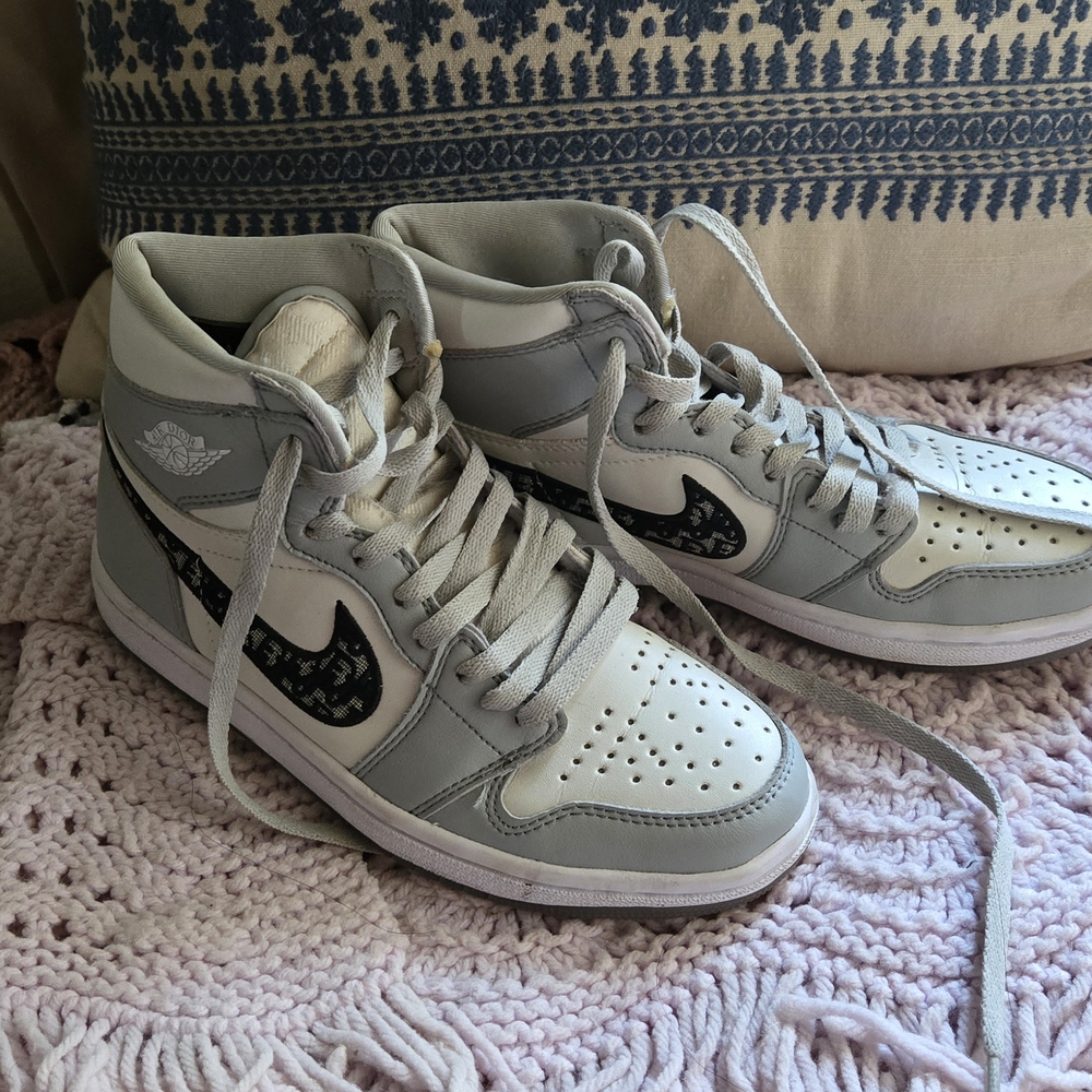 Nike Gray and White Athletic Shoes